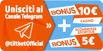 Bonus Telegram 10€ casinò + 5€ scommesse