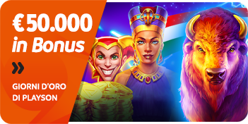 Promozione Giorni d’oro di Playson 50.000 euro in Real Bonus