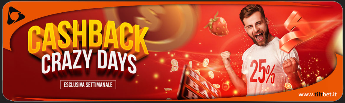 Bonus Casinò 25% del perso al casinò slot