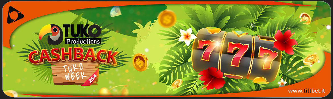 Bonus Casinò 25% del perso al Casinò Slot Tuko Productions