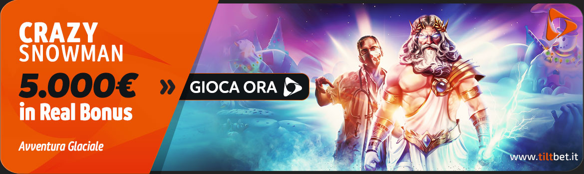 Promozione casinò Crazy Snowman 5.000 euro in Real Bonus