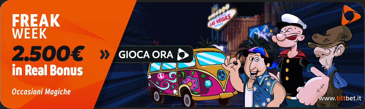 Promozione Casinò Freak Week 2.500 euro in Real Bonus