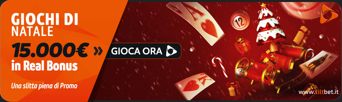 Promozione Casinò Giochi di Natale 15.000 euro in Real Bonus