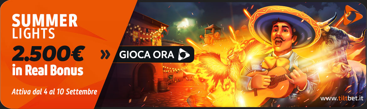 Promozione Casinò Summer Lights 2.500 euro in Real Bonus