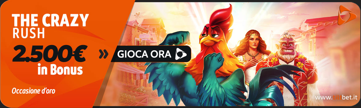 Promozione casinò The Crazy Rush 2.500 euro