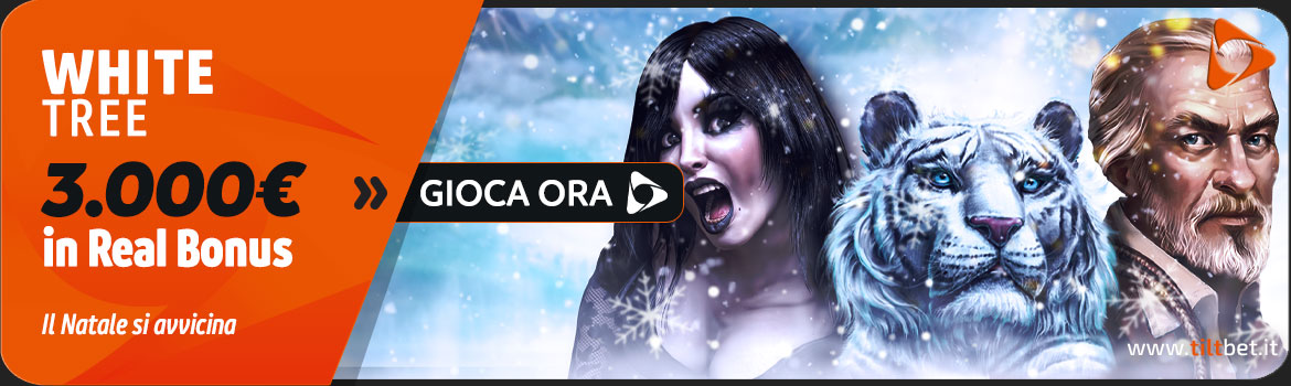 Promozione Casinò White Tree 3.000 euro in Real Bonus