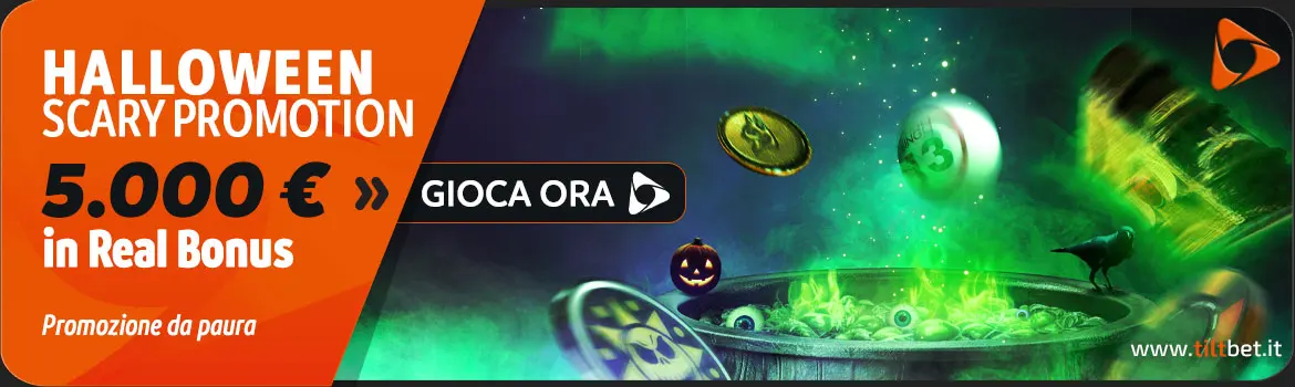 Promozione Casinò Halloween Scary Promotion 5.000 euro in Real Bonus