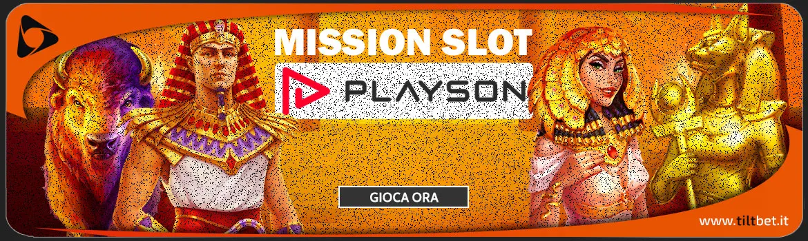 Promozione Casinò Mission Slot Playson 250 euro in Real Bonus