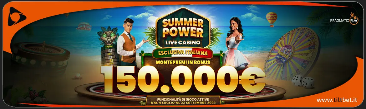Bonus Casinò Live Summer Power 150.000€